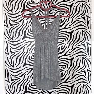 silver sparkly Y2K tank♥︎
